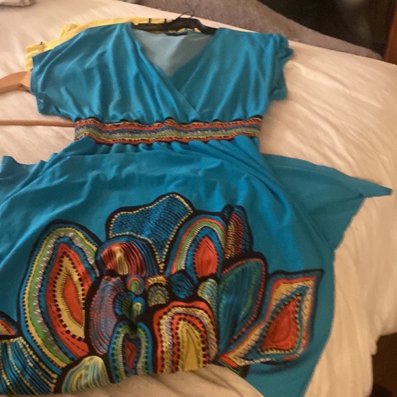 Blue design Indian cotton - Picture 5 of 8